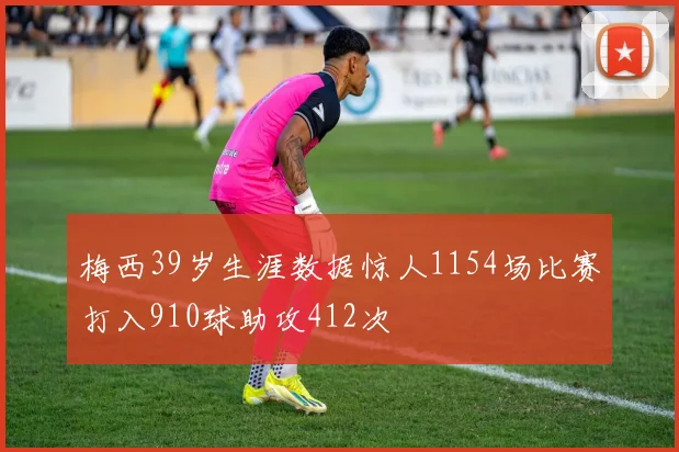 梅西39岁生涯数据惊人1154场比赛打入910球助攻412次
